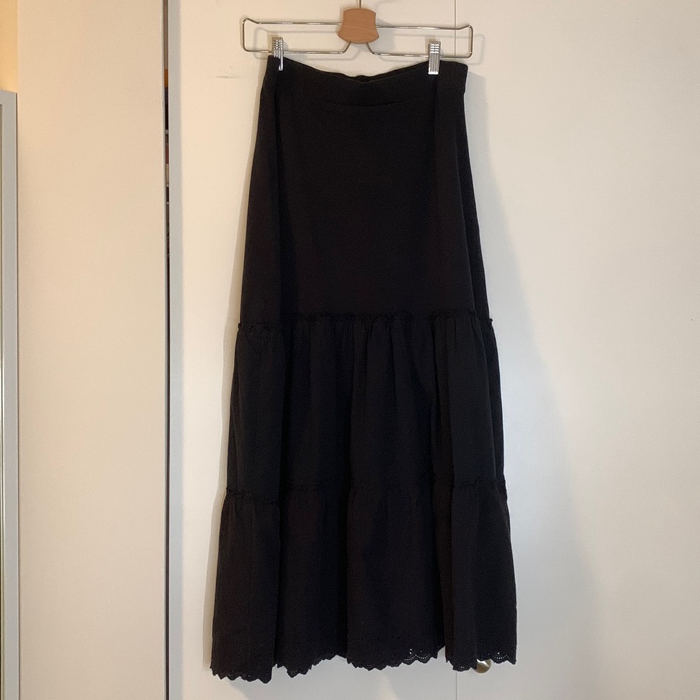 Italian black maxi skirt